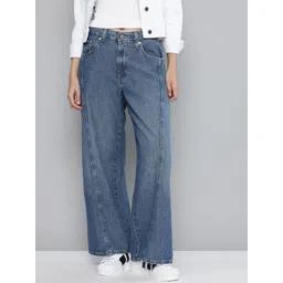 Levis Women Pure Cotton Straight Fit Panelled Jeans-picture-44