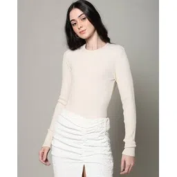 levi's Women Ribbed Regular Fit Crew-Neck Pullover-picture-12