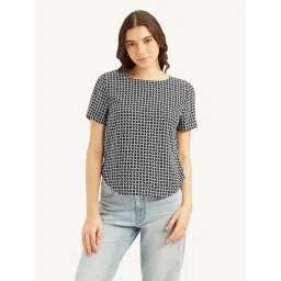 levi's Women's Geometric Black Round Neck Top-picture-14