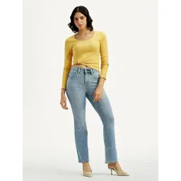 Levi's Women's Mid Rise 725 Slim Bootcut Fit Light-Blue Jeans-picture-32