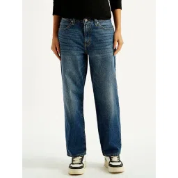 Levi's Women's Mid Rise 94 Baggy Fit Blue Jeans-picture-48