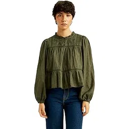 levi's Women's Solid Olive Top-picture-13