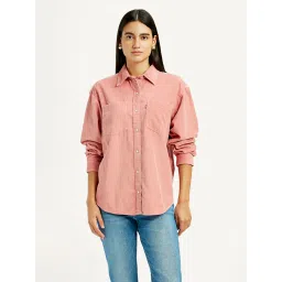 levi's Women's Solid Pink Loose Fit Shirt-picture-18
