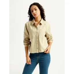 Levi's Women's Solid Spread Collar Shirt image 1