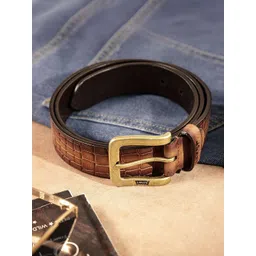 levi's Men Casual Brown Genuine Leather Belt image 1