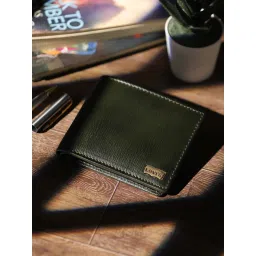 Men's Olive Solid Bi-Fold Wallet-image-24
