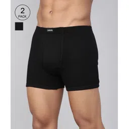 Pack of 2 Contoured Double Pouch, Tag Free & Smartskin Technology Style# 010 Comfort Solid Men Trunk-image-47