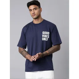 LEWEL Men Graphic Printed Short Sleeves Oversized Round Neck T-shirt-picture-15