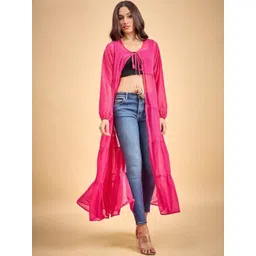 LEXREX Women Longline Tie-Up Shrug-picture-24