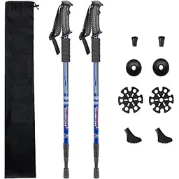 LEXSO Walking Trekking Poles, Strong Aircraft Aluminum Collapsible Lightweight Hiking Poles with Anti-Shock and Quick Lock System, Camping, Mountaining, Backpacking, Walking, Trekking (2)-picture-23