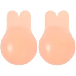 lexun Adhesive Reusable Nipple Pads, Silicone Nipple Cover Bra Pads, Multipurpose Sports Breast Lift Bra Boob Tape, Tape for Women Push Up & Lifting Body (Free-Size) Beige-picture-22