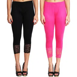lgc Women Black, Pink Capri-picture-20