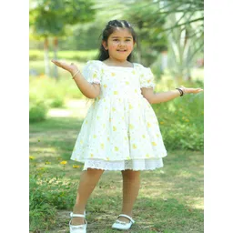 LH LUXURY FASHION Girls Floral Print Fit & Flare Knee length Dress-picture-30