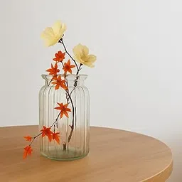 LHC Home Decor Centerpiece Vase | Attractive Glass Vase Without Flower | Antique Collections for Floral Arrangements | Home Decorations Item for Home | Office | Tabletop Decoration 15 cm (Pack of 1)-picture-22