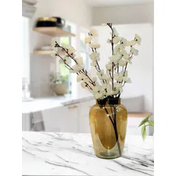 LHC Transparent & Yellow Round Glass Flower Vase-picture-24