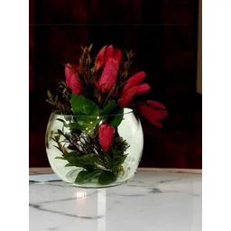 LHC Transparent Round Glass Flower Vase-picture-36