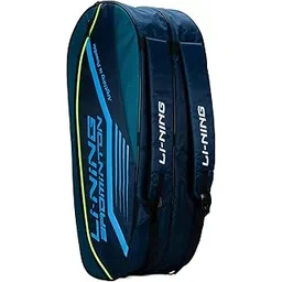 Li-Ning Hot Shot Triple Zipper Polyester Badminton Kit Bag (Teal/Deep Sea) | Easy - Access Compartments | Spacious | Unisex - Men, Boys, Girls, Women-picture-31