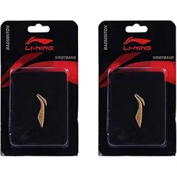 Li-Ning Cotton Wrist Band for Badminton/Tennis Players -(Black) Set of 2-image-9