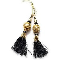 Libas Fashion Handmade Ethnic Hanging Latkan for Women Bell Tassel Blouse Saree, Lehenga (Black) - Pack of 2-picture-12