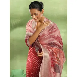 Libas Bandhani Embroidered Sequinned Kurta with Trouser & Dupatta-picture-36