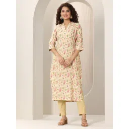 Libas Beige Geometric kurta-picture-25