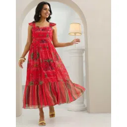 Libas Coral Flared Fit Printed Dress-picture-42