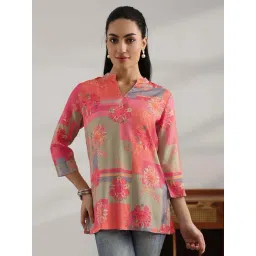 Libas Coral Straight Fit Floral Print Tunic-picture-46