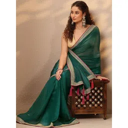 Libas Embellished Zari Silk Blend Heavy Work Saree-picture-28