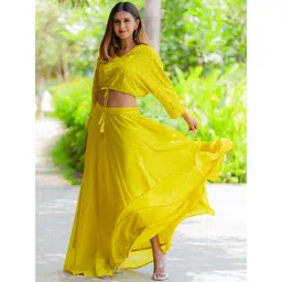 Libas Embroidered Sequinned Ready to Wear Lehenga & Choli-picture-39