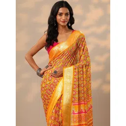 Libas Ethnic Motifs Printed Pure Georgette Saree-picture-26
