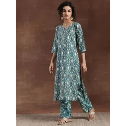 Libas Ethnic Motifs Printed Straight Kurta with Trousers-picture-37