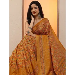 Libas Ethnic Motifs Silk Blend Saree-image-36