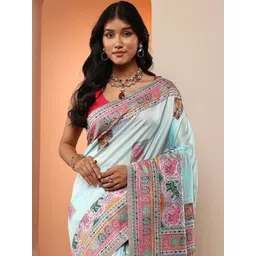 Libas Ethnic Motifs Silk Blend Saree-image-27