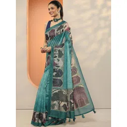 Libas Ethnic Motifs Zari Silk Blend Designer Saree-picture-12