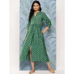 Libas Floral Ethnic Maxi Dress-picture-33