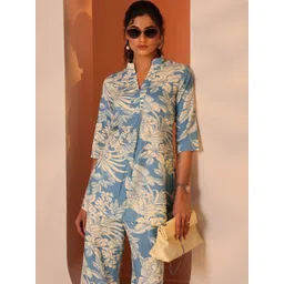 Libas Floral Printed A-Line Tunic With Palazzo Co-Ords-picture-31