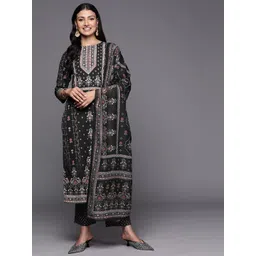 Libas Floral Printed Kurta with Trousers & With Dupatta-picture-22