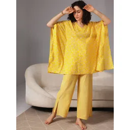 Libas Floral Printed Pure Cotton Night Suit-picture-36