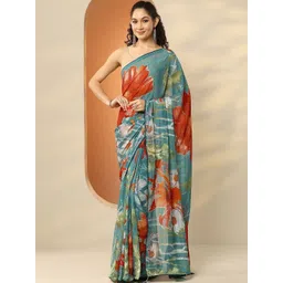 Libas Floral Pure Georgette Saree-picture-30