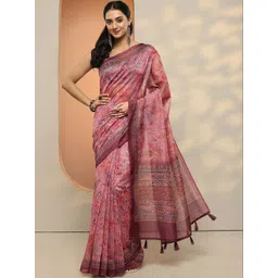Libas Floral Silk Blend Designer Saree-picture-40