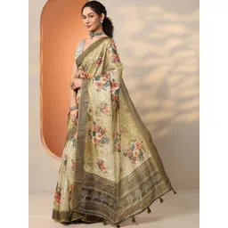 Libas Floral Silk Blend Handloom Saree-picture-13