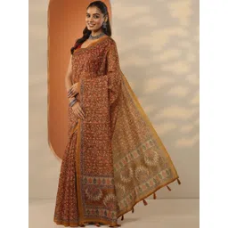 Libas Floral Silk Blend Saree-picture-17