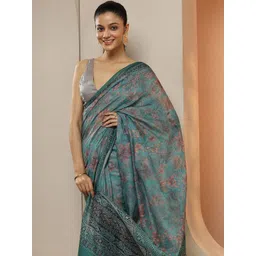 Libas Floral Silk Blend Saree-picture-10