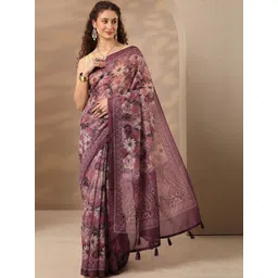 Libas Floral Silk Blend Saree-picture-21