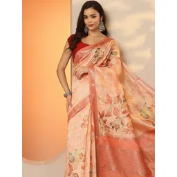 Libas Floral Silk Blend Saree-picture-18