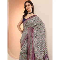 Libas Floral Silk Blend Saree-picture-29