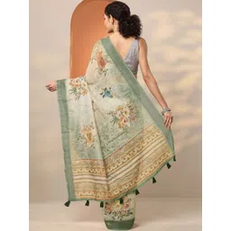 Libas Floral Silk Blend Saree image 3
