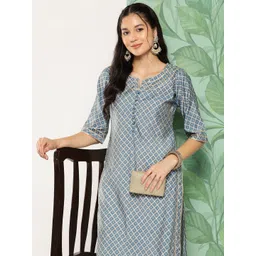 Libas Geometric Printed Flared Sleeves Gotta Patti Kurta-picture-28