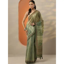 Libas Geometric Printed Saree with Blouse Piece-picture-41