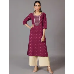 Libas Maroon Embroidered Straight Kurta-picture-29
